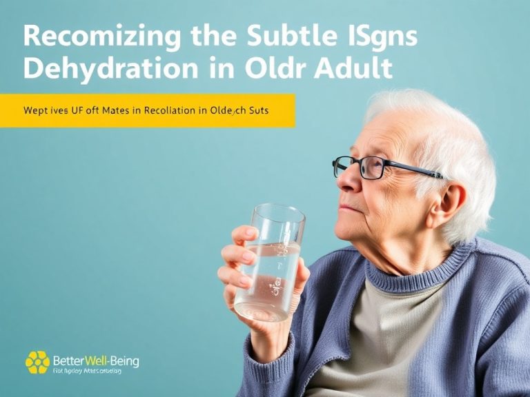 Recognizing the Subtle Signs of Dehydration in Older Adults for Better Well-Being