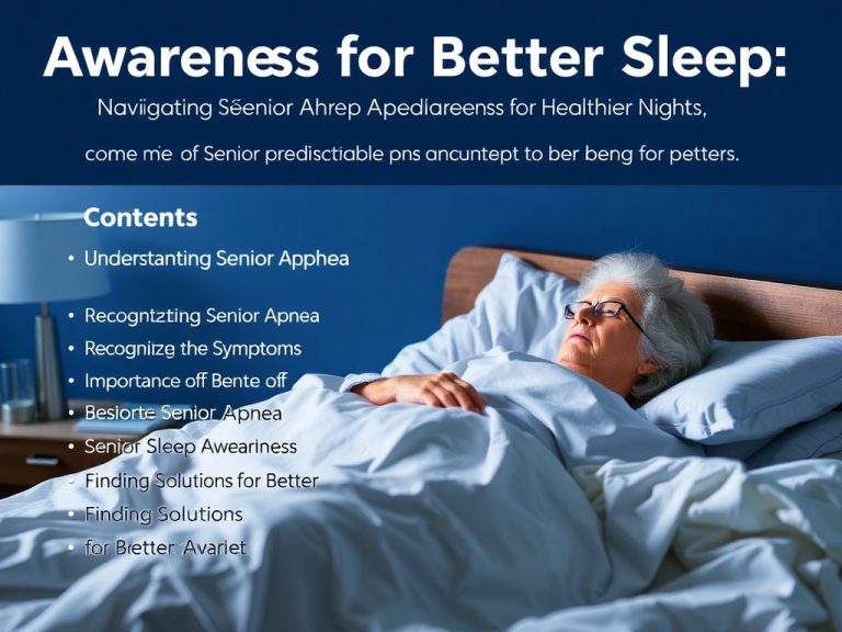 Awareness for Better Sleep: Navigating Senior Sleep Apnea Awareness for Healthier Nights