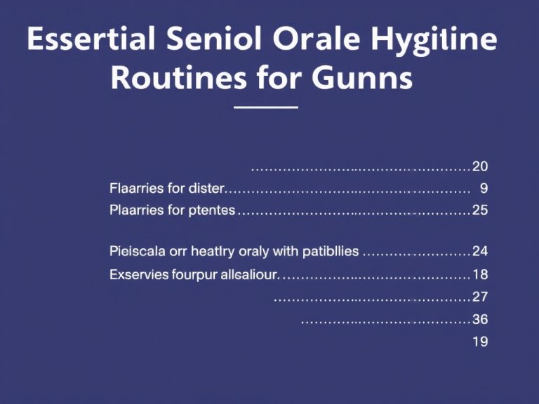 Essential Senior Oral Hygiene Routines for Gums: Achieve Healthier Smiles and Enhanced Confidence