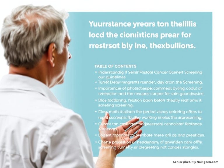 Essential Insights into Senior Prostate Cancer Screening Guidelines for Proactive Health Management