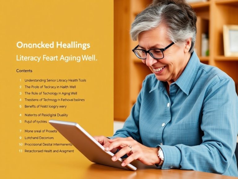 Unlocking Health and Wellness: The Impact of Senior Digital Literacy Health Tools on Aging Well
