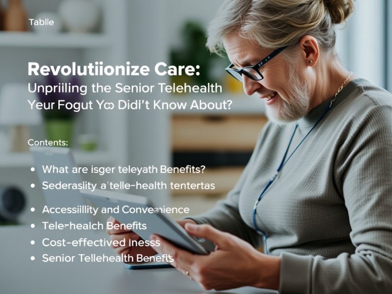 Revolutionize Care: Unveiling the Surprising Senior Telehealth Benefits You Didnt Know About